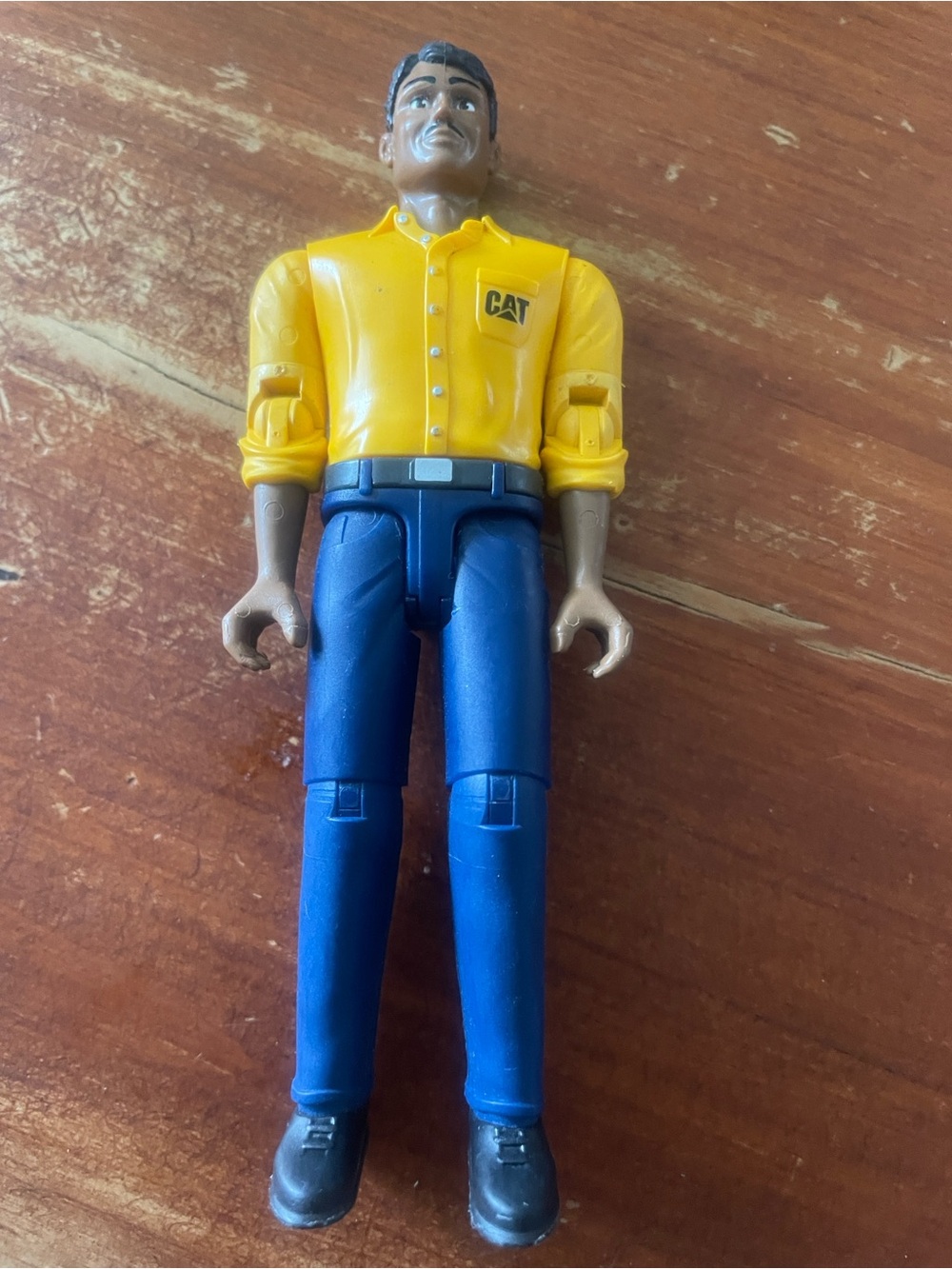 Bruder bworld CAT Construction Worker Figure Yellow Shirt 60022 1:16 Scale